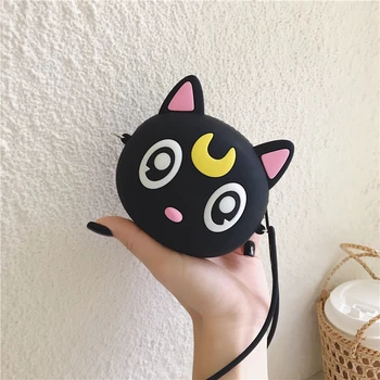 

Cute Cartoon Silicone Zipper Keychain for Women Key Cover Key Caps Keyring Key Holder Kids Gift Key Chains Coin Purse with Strap