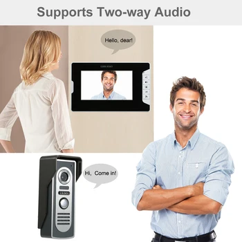 

7 Inch Video peephole Door Camera Doorbell Video Intercom Kit 2 Indoor Monitor 1 Viewer video Eye Door Bell Kit