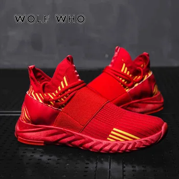 

Hot Sale Trainers Men 2020 Platform Sneakers Fashion Outdoor Summer Comfort Shoes Slip on Teenage Sneakers Fly Weaving Korean X7