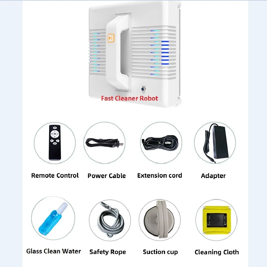 Smartphone App Control Window Cleaning Robot, Strong Suction 2800PA Vacuum Cleaner, Anti-falling,Remote Control,intelligent