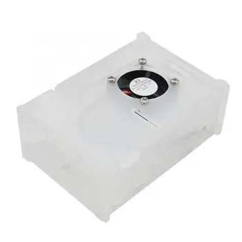 

Demo Board Accessories Transparent Acrylic Shell + Cooling Fan + Heat Sink Set Fit for Raspberry Pi 4 Model B raspberry pi
