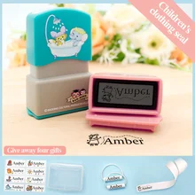 Tampon personnalisé avec nom, jouet pour bébé, étudiant, enseignant, vêtements, lavage à l'eau, non délavé, DIY