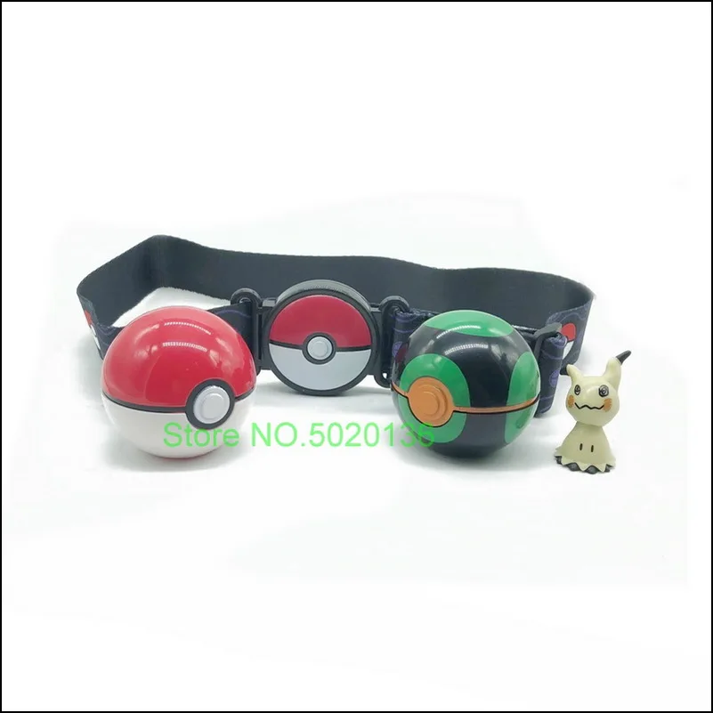 TOMY Pokemon Elf Ball Belt Pikachu Pokeball Pocket Monster Variant ModelToy Set Action Figure Model Kids Toy Gift star wars toys