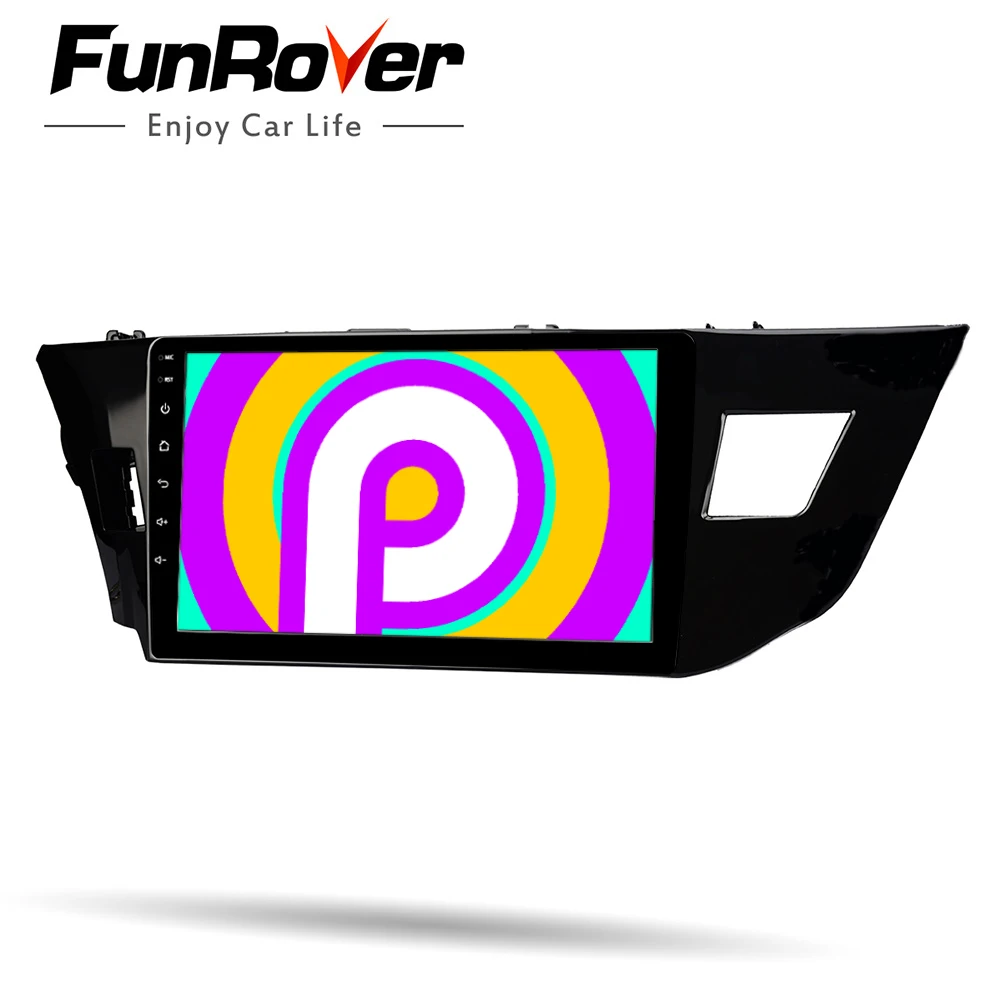 Cheap Funrover 2.5D+IPS 2 din Car radio Multimedia player Android 8.0 For Toyota Corolla 2013-2016 dvd Navigation GPS autovedio RDS BT 3