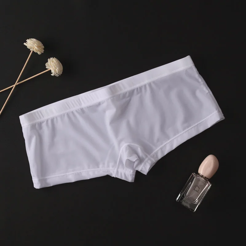 Pantaloncini Da Boxer Da Uomo Sexy Senza Cuciture Trasparenti Pantaloncini Da Uomo In Seta Di Ghiaccio Da Uomo Mutandine Da Uomo Pantaloncini Da Boxer