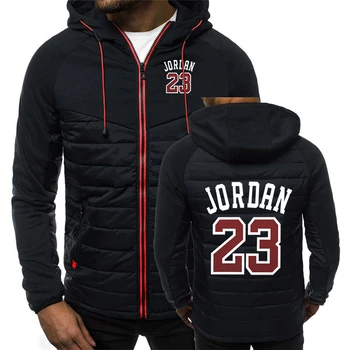 

2020 Winter Basketball Star Jackets Men Jordan 23 Cotton Thicken Hoodies Parka Long Sleeve Outerwear Clothing Print Warm Coats