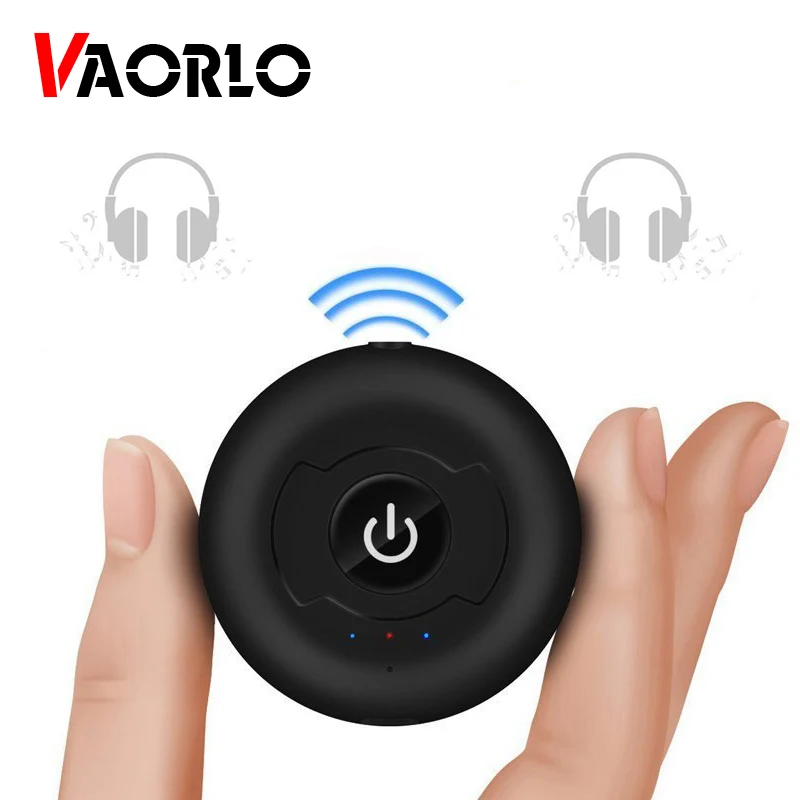 VAORLO Multipoint Bluetooth 5 0 Audio Transmitter For TV PC Connect 2 Headphones 3 5mm AUX Low Latency Stereo Wireless Adapter