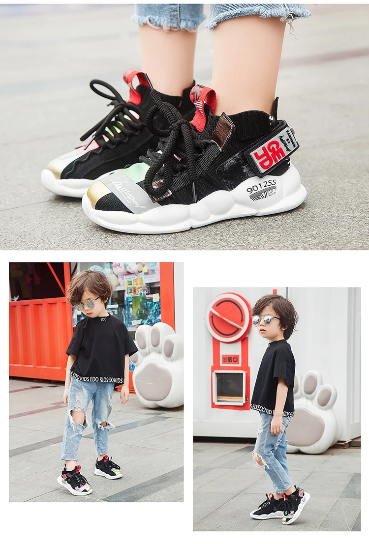 Новая модная детская обувь для мальчиков и девочек, дышащие детские повседневные кроссовки для маленьких девочек, мягкая спортивная обувь для бега
