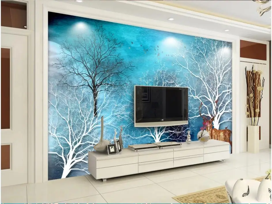 

Custom photo wallpapers 3d wallpaper for walls 3 d European forest deer living room mural TV background wall papers home decor