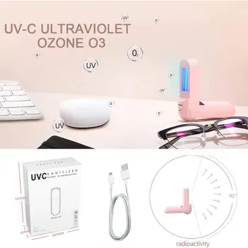 

Portable UV Light Sanitizer Wand Handheld Disinfection USB Lamp Power Bank A2UE