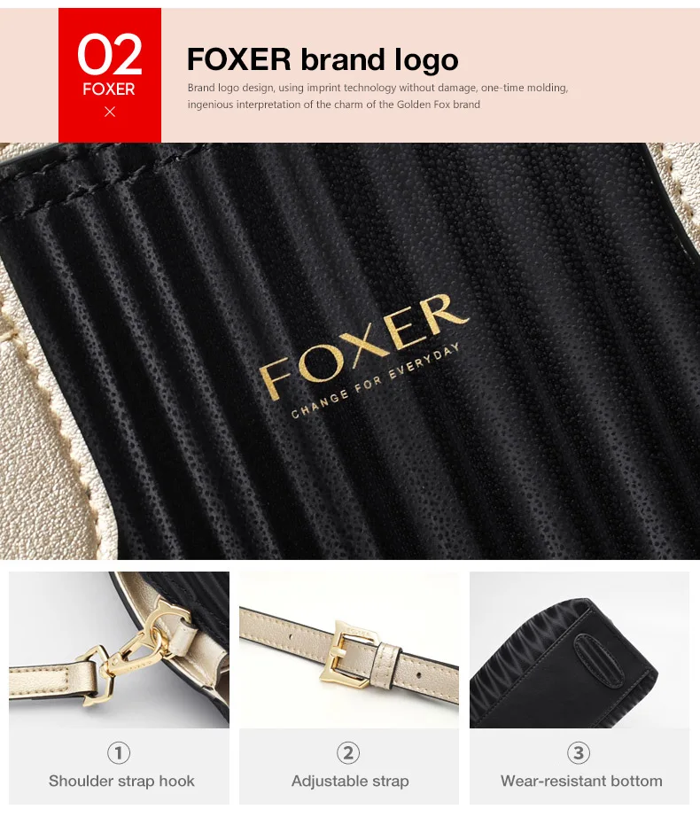 FOXER элегантные женские сумки из воловьей кожи высокого качества брендовые женские сумки на плечо стильные сумки-мессенджеры для женщин