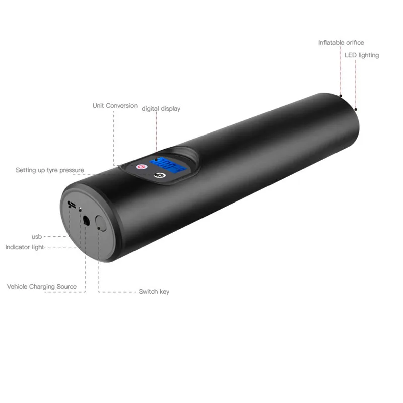 Электрический воздушный насос AUDEW 12V 150PSI портативный мини для шин USB зарядка