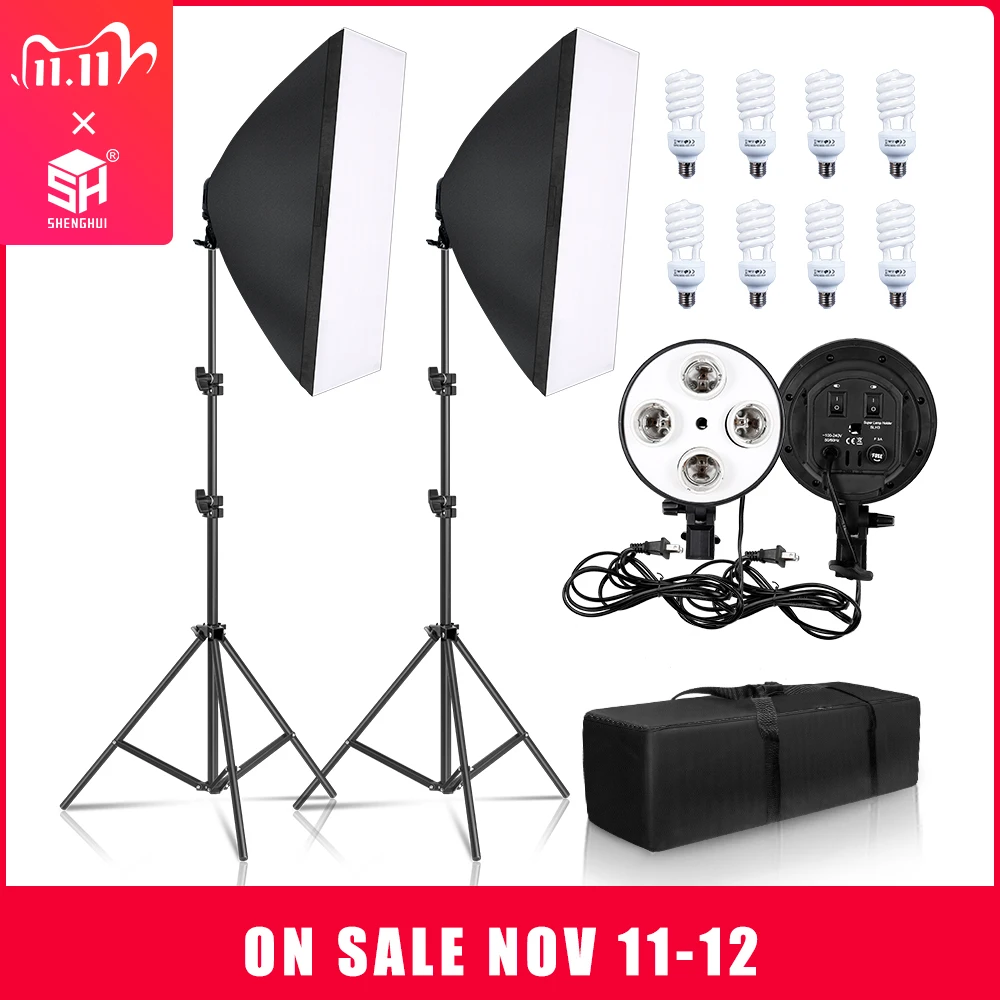 Photography Lighting 50x70CM Four Lamp Softbox Kit