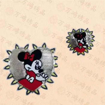 

10Sets/lot Mouse Towel Embroidery Patches Clothing Decoration Accessories Cute Diy Sew Applique