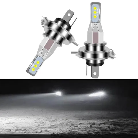 H7 H4 LED 12000K/6000K Headlight Bulbs Kit High Low Beam 2800LM Super Bright White/ice Blue Energy Efficient Headlights