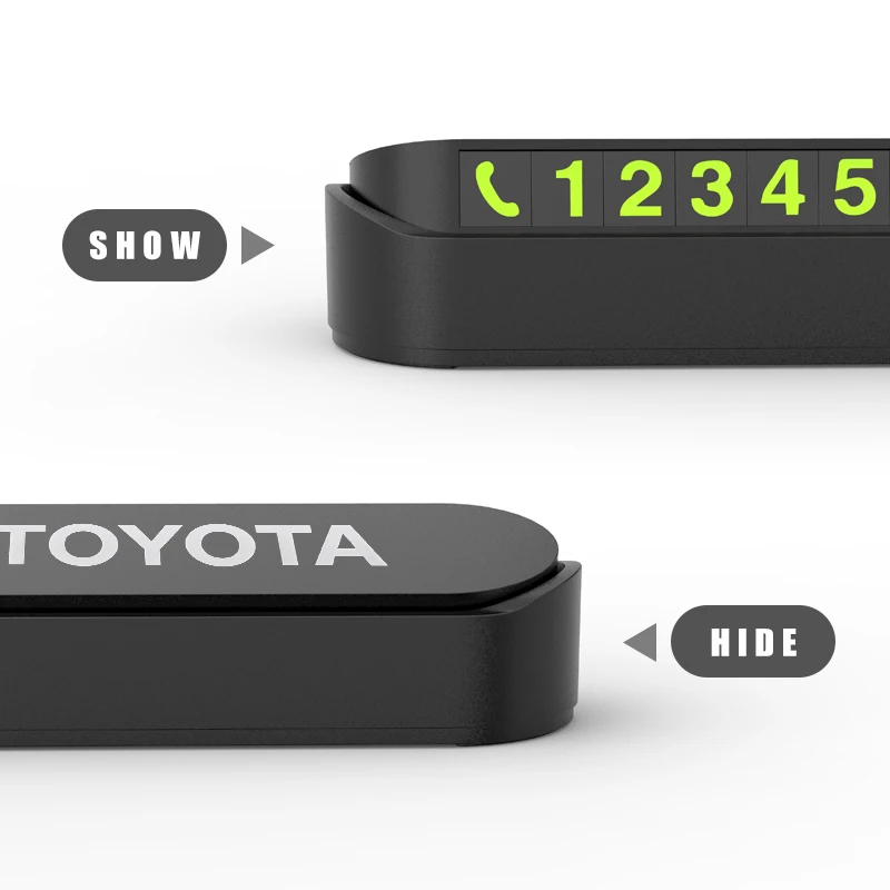 Car Accessories Temporary Parking Number Card for Toyota Corolla E150 Camry 40 70 Rav4 Mark2 Land Cruiser 200 Interior Goods Car Accessories Temporary Parking Number Card for Toyota Corolla E150 Camry 40 70 Rav4 Mark2 Land Cruiser 200 Interior Goods