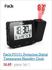 FanJu FJ3373 Метеостанция Цифровой термометр гигрометр беспроводной датчик погоды Температура Часы настенные настольные часы будильник