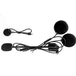 Accessories Headphone Microphone 2 in1 Earphone Suit for Motorcycle Full Half Face Integral Open Helmet Intercom