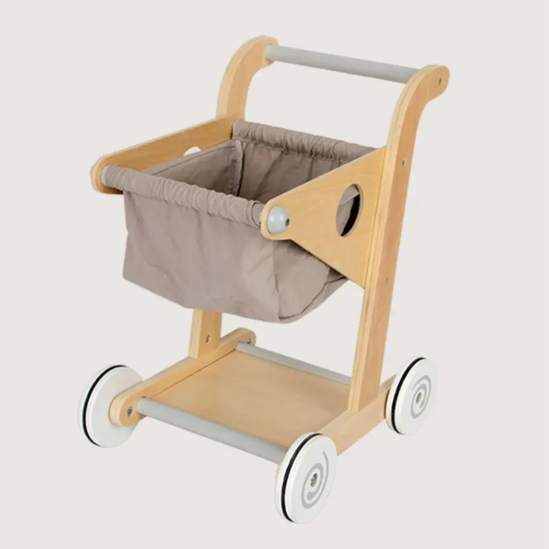 Passeggino a spinta per attività 2 in 1 per neonato/bambino, vagone da gioco per bambini in legno a 4 ruote, da Sit to Stand Baby Learning Walker