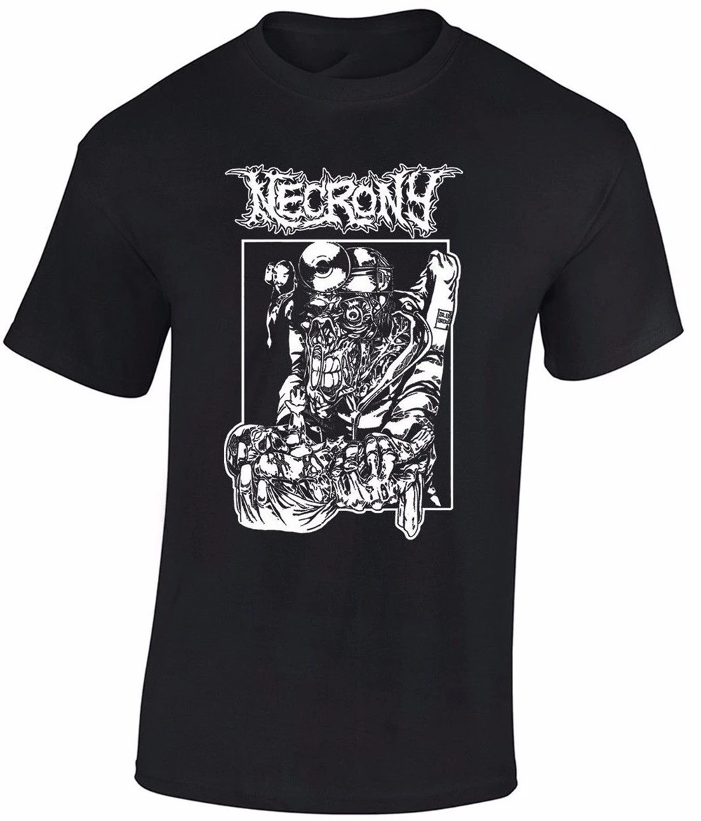 NECRONY футболка для мужчин и женщин goregrind death metal hemorrhage exhumed carcass mangled torsos круглый