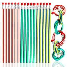 1 шт. красочный волшебный гибкий мягкий сгибаемый карандаш-ручка с ластиком для маленьких детей, девочек и мальчиков, подарок на Рождество, день рождения, зима