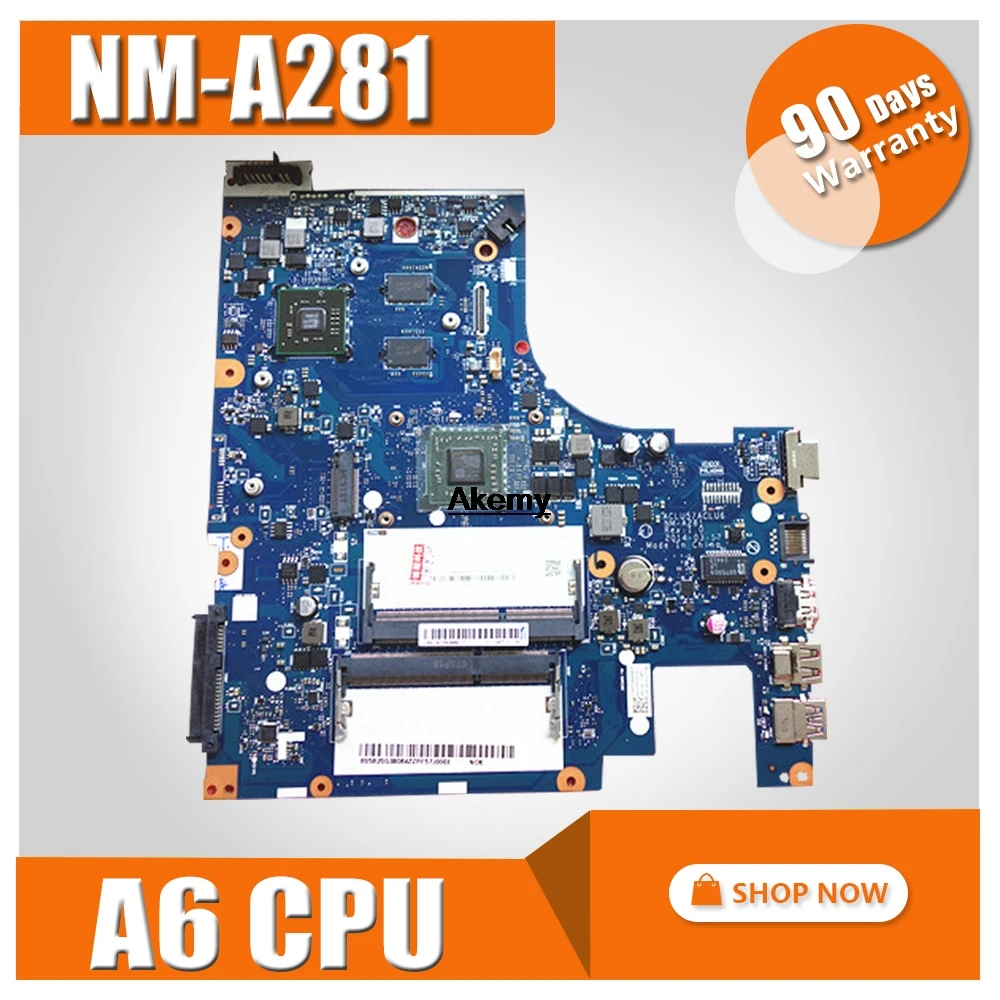 

NM-A281 mainboard for Lenovo G50-45 ACLU5/ACLU6 laptop PC motherboard for amd A6 CPU + R5 GPU video card 100% test OK