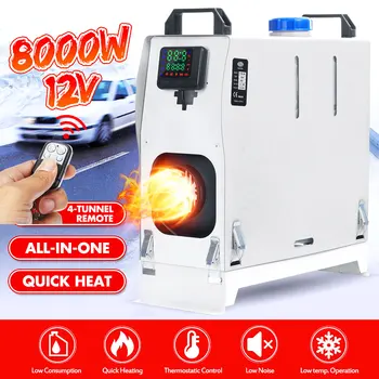 

All In One Car Heater 12V 8KW Air Diesel Heater LCD Monitor Remote Control Car Heater For Motorhome Truck Boat Accessories