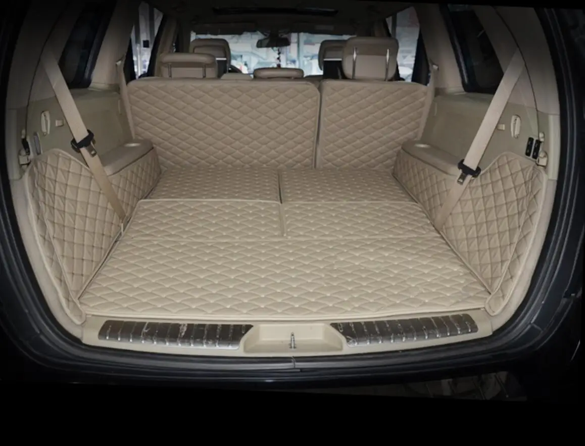 Волокна кожи багажник автомобиля коврик для mercedes benz gls320 gls350 gls500 gls400 gl400 gl500 gl350 gl550 2006- автомобильные аксессуары