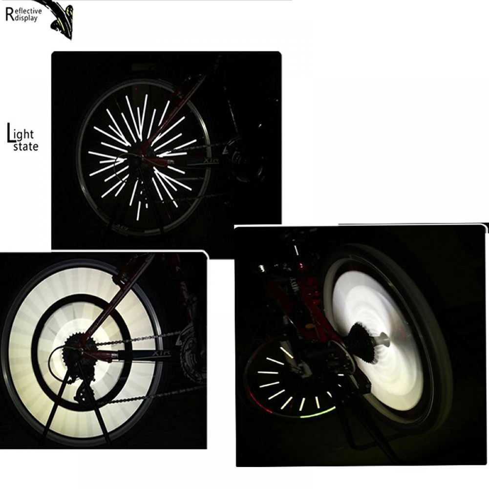 Новое поступление для езды на велосипеде обода колеса светоотражающий спиц Предупреждение ющий свет трубка светоотражающее покрытие пленка