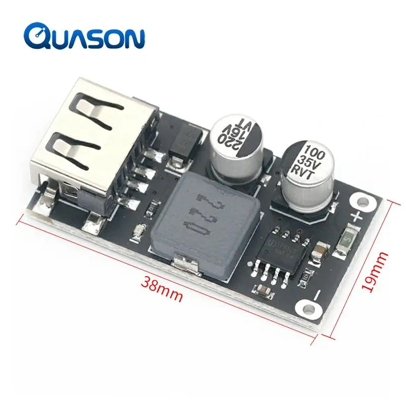 QC3.0 QC2.0 USB DC-DC convertidor Buck Módulo de reducción de carga 6-32V 9V 12V 24V a la placa de circuito de cargador rápido 3V 5V 12V ► Foto 2/6