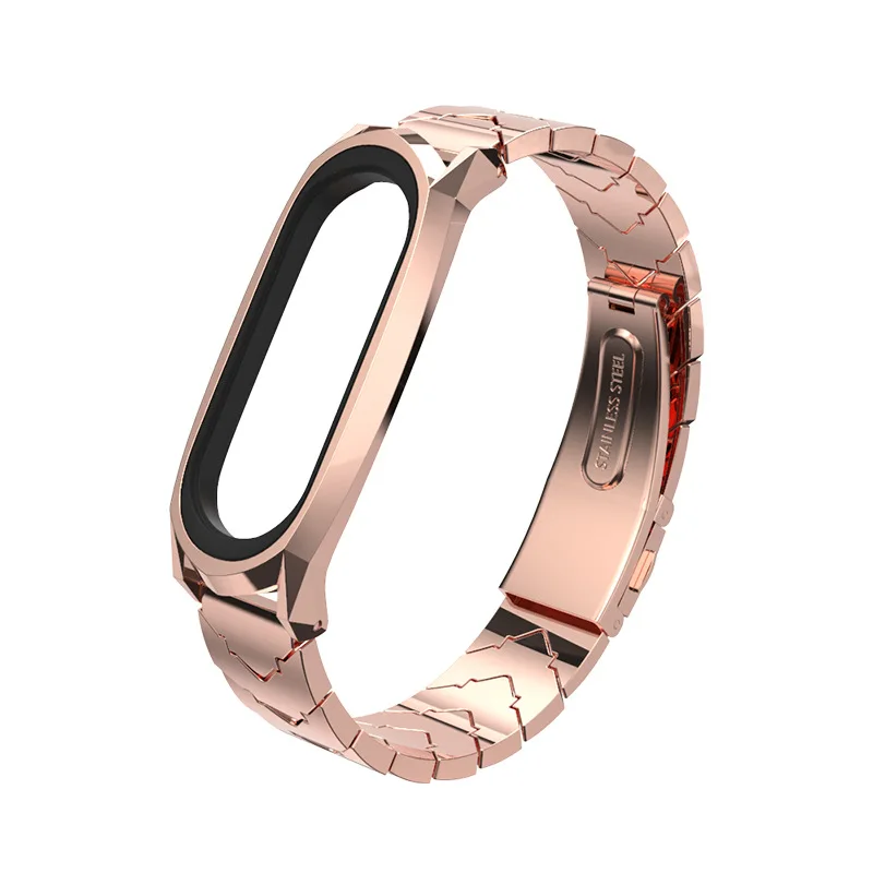 Ремешок для часов, мужской резиновый ремешок на запястье, сменный Браслет для Xiaomi MI Belt 4 Miband Nato, ремешок для часов - Цвет ремешка: rose gold
