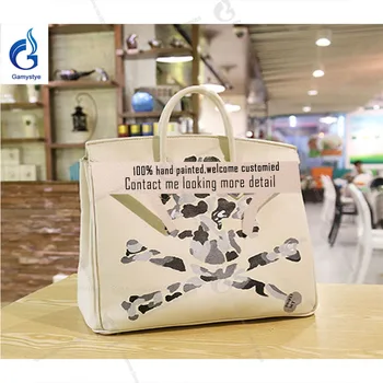 

2020 New fashion ARMY PUNK White skull Rock bags Cowhide Togo leather high quality Luxury Handbags Genuine Leather Shoulder Bag