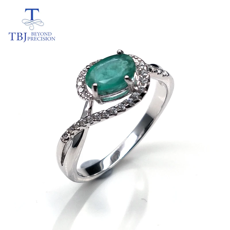 emerald ring Натуральный драгоценный камень овальный 5*7 мм Огранка изумруд кольца Стерлинговое Серебро 925 простой дизайн хорошее ювелирное изделие для женщин специальный подарок на день рождения - Цвет камня: emerald ring