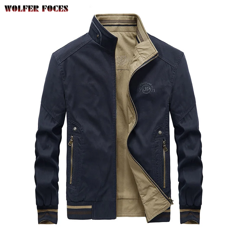 2021 The New Listing Casual Jacket Stand Collar Men's Youth Wear Large Coat On Both Sides M-6XL Factory Favourite Panic Buying