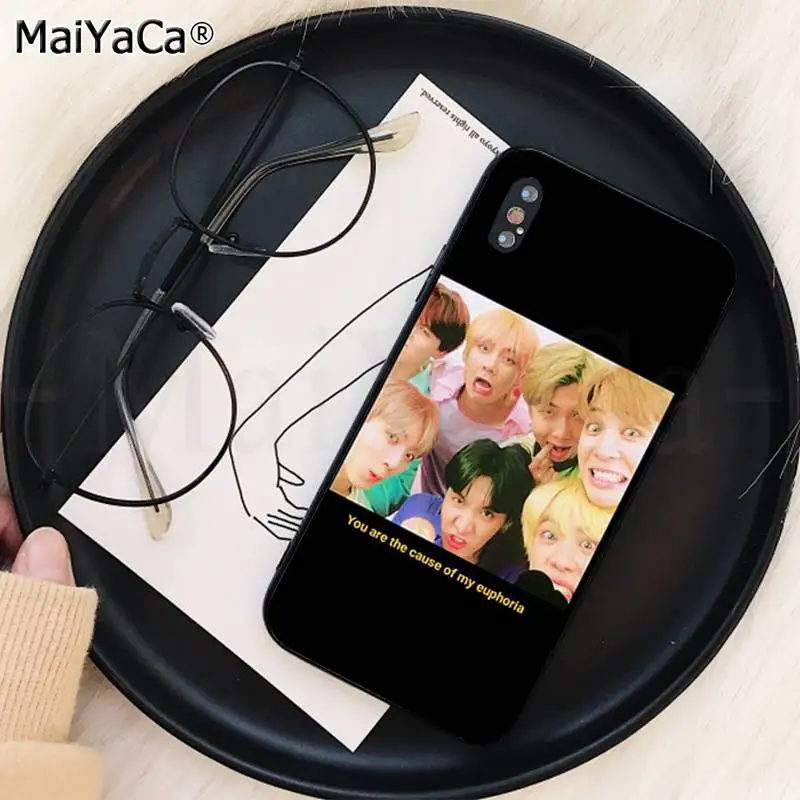 MaiYaCa KPOP Euphoria Jungkook мягкий черный чехол для телефона для iPhone 11 pro XS MAX 8 7 6 6S Plus X 5 5S SE XR чехол