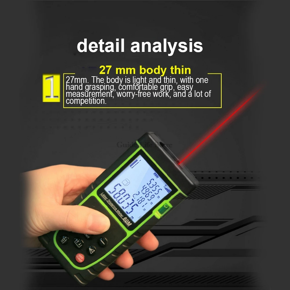 Laser Distance Meter Laser Range Finder Rangefinder Metro Digital Laser Tape Measure Ruler Roulette tool 40M 60M 80M 100M
