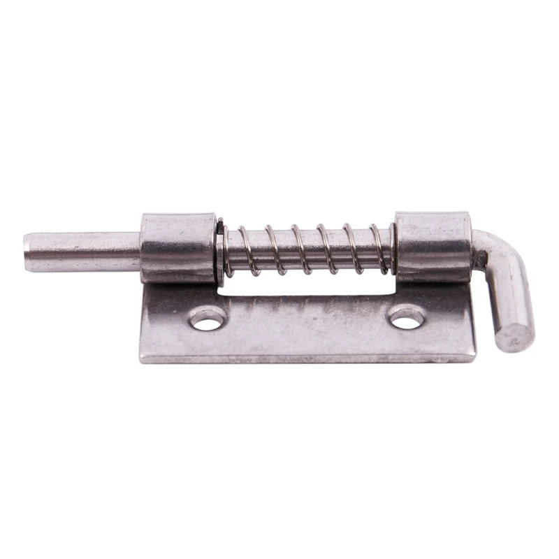 5 шт. фиксированного типа пружинный баррель болт защелка Серебряный тон
