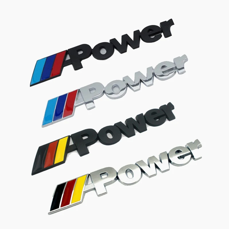 Металлическая Эмблема Power Motorsport автомобильные наклейки-логотипы значок на