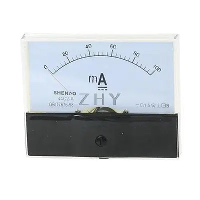 

DC 0-100mA Fine Tuning Dial Panel Rectangle Analog Ampere Meter Amperemeter