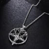 Pan dieu crâne collier mode Vintage femmes hommes pentagramme tête de chèvre pendentif chaîne unisexe chance alliage rétro collier bijoux ► Photo 1/6