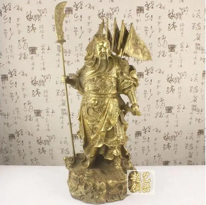 Copper Statue copper Feng Shui Kowloon erected Guan Gong knife Creative decoration | Дом и сад