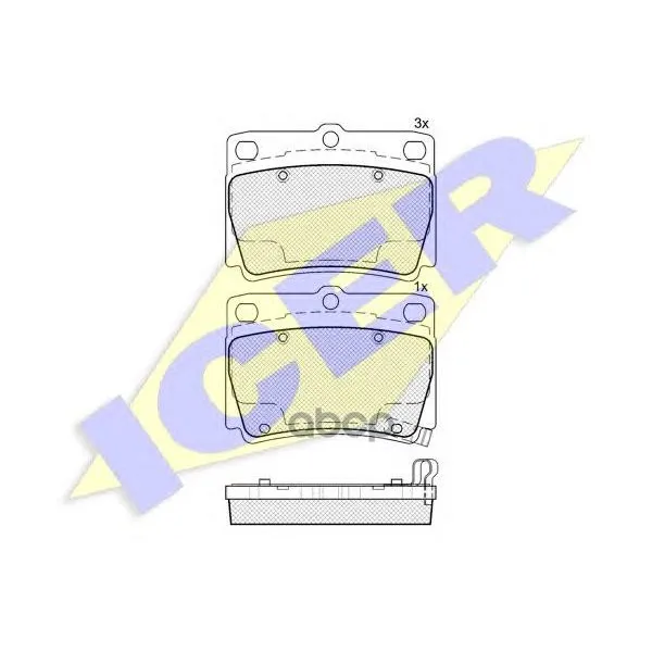 181719_колодки Дисковые Задние! Mitsubishi Montero Sport 3.0i/2.5td 98 Icer 181719 Icer арт. 181719