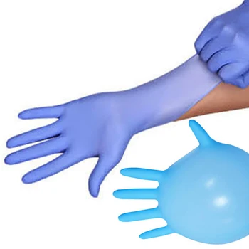 

100Pcs Disposable Gloves Latex Nitrile Rubber Household Kitchen Dishwashing Gloves Work Garden Universal for Left and Right Hand