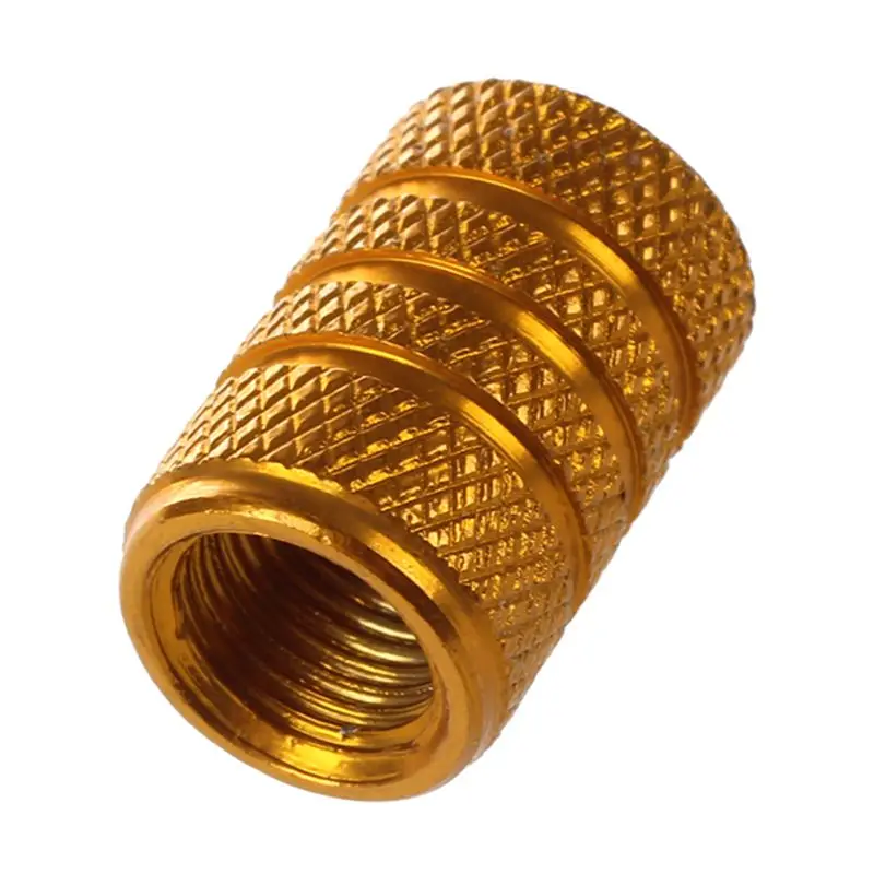 

2 pcs round aluminum tire air nozzle cap (Golden)