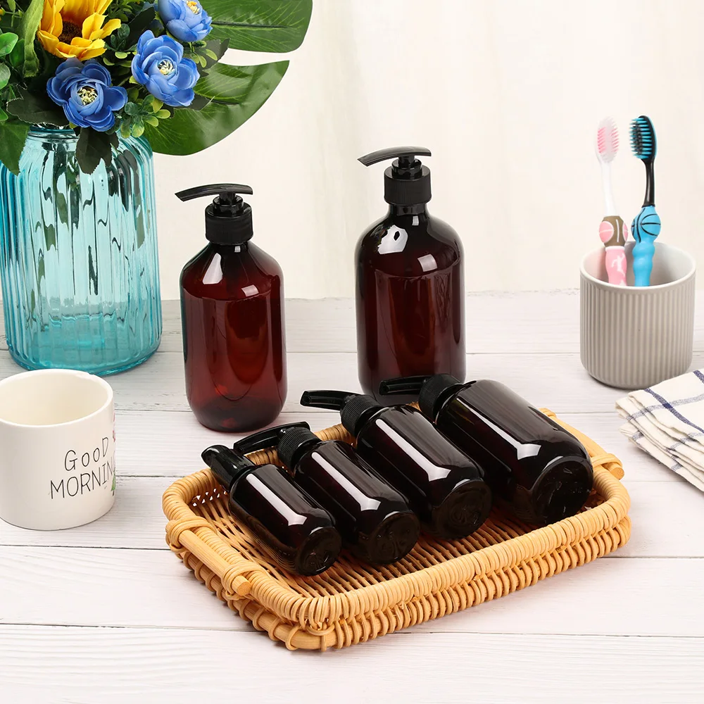 Soap Dispenser Refillable Lotion Container Plastic Liquid Shampoo Shower Gel Bottles Home Bath Supply 100/150/200/300/400/500ML