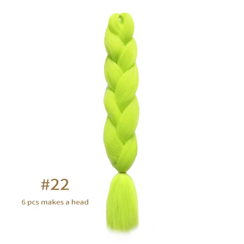 Synthetic jumb Braids Ombre Braiding Hair Extension Box Braid Hair Pink Purple Yellow Golden Colors hair 24inch kanekalons hair A22