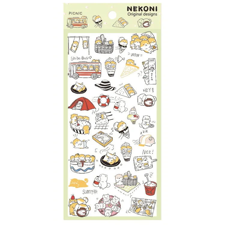 24 шт./партия Kawaii Gourmet Panda астронавт кошка печать пуля журнал канцелярские наклейки Скрапбукинг DIY дневник альбом палка этикетка - Цвет: 01