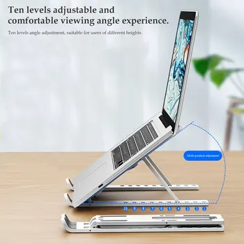 Laptop Stand Foldable Non-Slip Plastic/Alloy for MacBook Pro Air iPad Bracket Adjustable Notebook Holder Stand