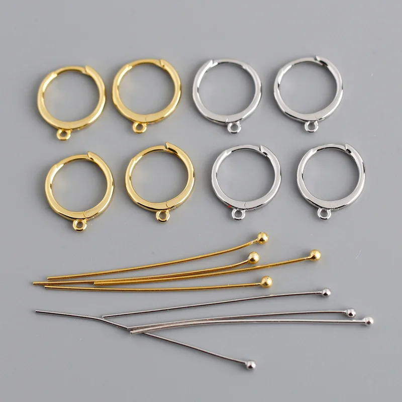 New 925 Sterling Silver Earring Fashion A Set Of DIY Accessories Closed Round Ear Bone Wild Trend Woman Girl Jewelry | Украшения и
