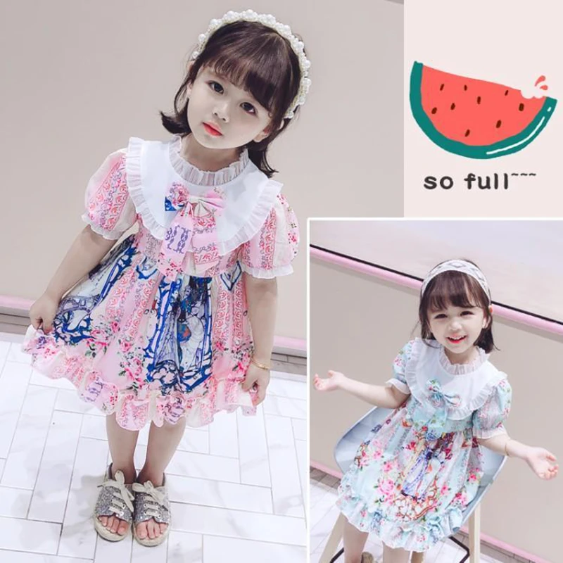 Children summer skirt daily girl lolita dress summer dress new super foreign lolita princess skirt small grils clothing